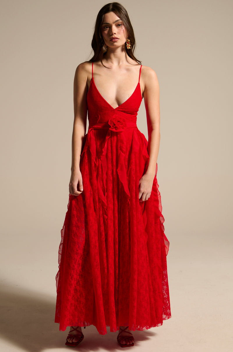 MISS AMERICANA RUFFLE DRESS AND NECKLACE SET