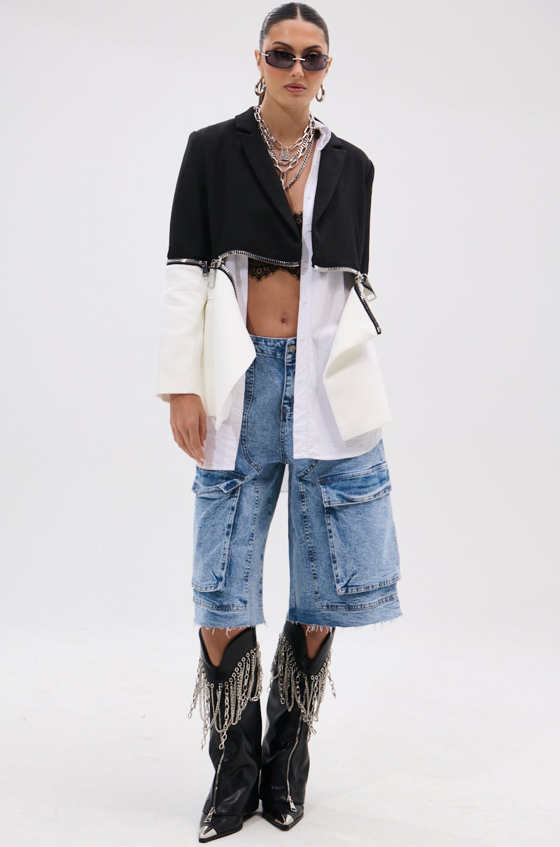 DON'T TRIP ZIPPER BLAZER