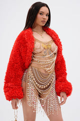 FIRED UP CHIFFON SHRUG