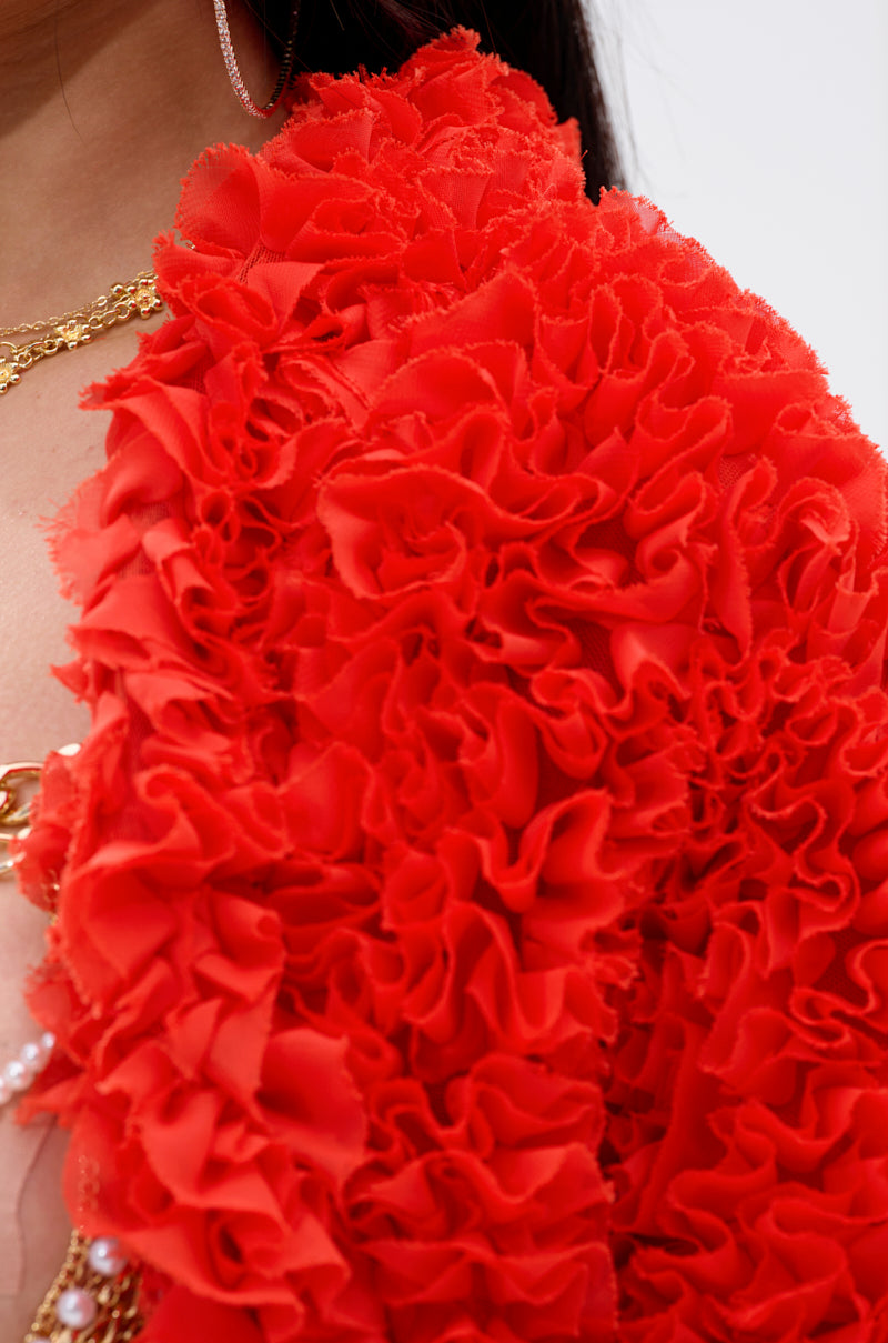 FIRED UP CHIFFON SHRUG