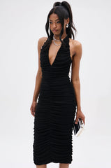 BODY ODDY MIDI DRESS IN BLACK