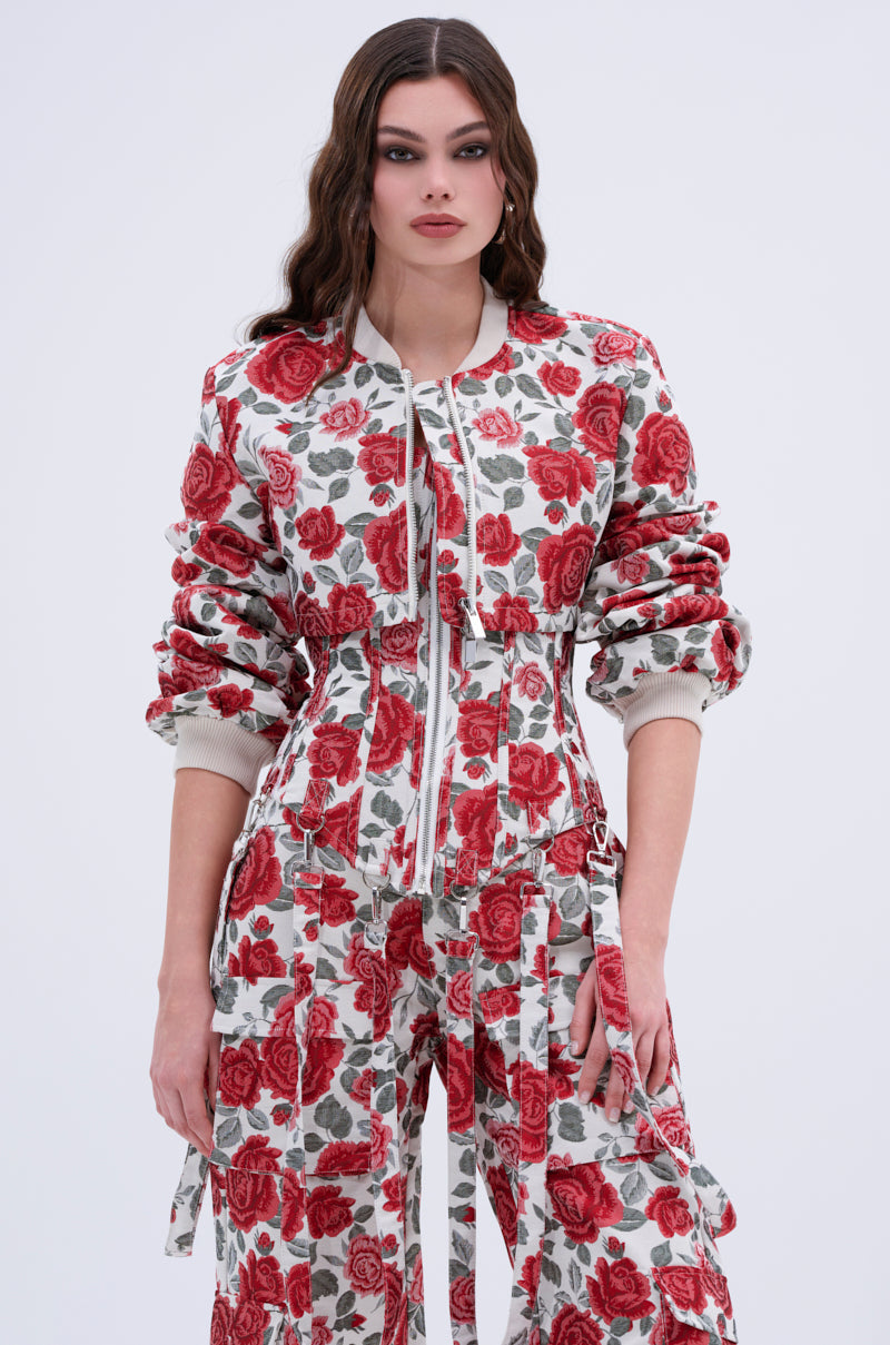 FULL OF ROSES CROPPED BOMBER