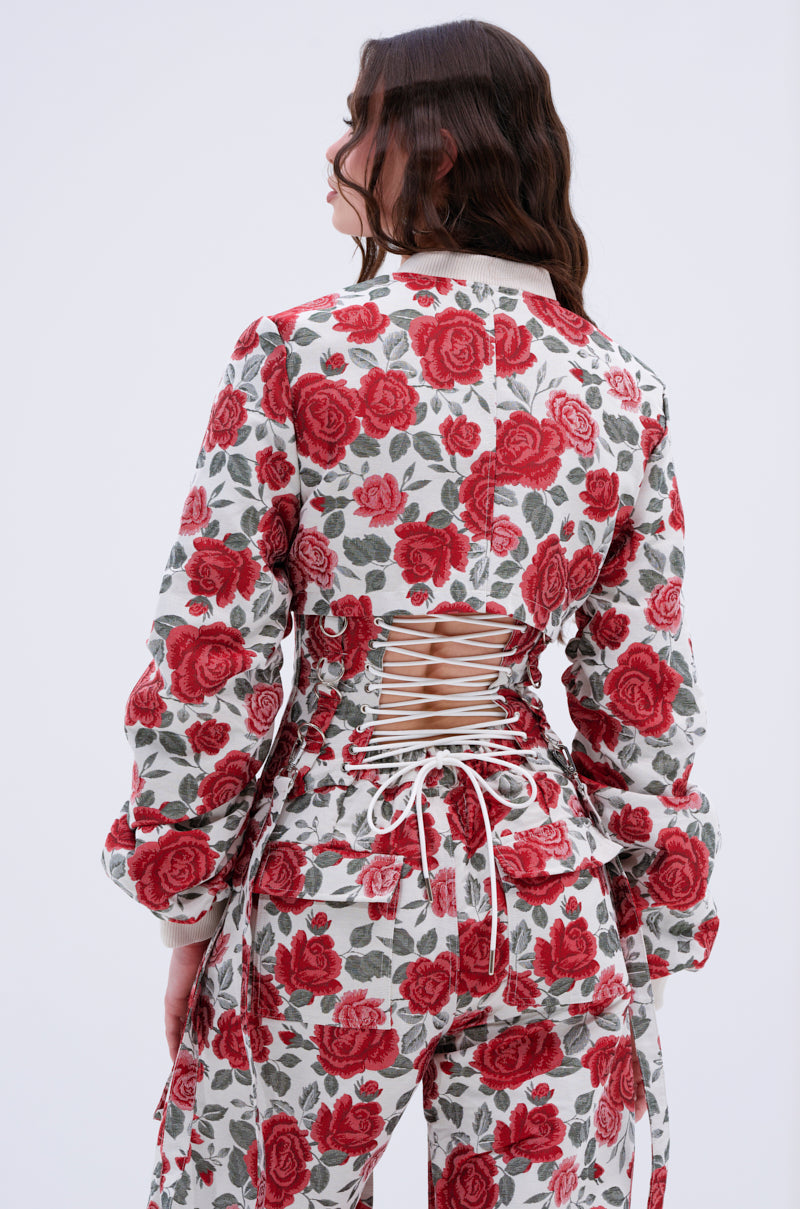 FULL OF ROSES CROPPED BOMBER