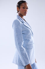 HERE FOR A GOOD TIME EMBELLISHED BLAZER