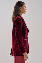 LUXE VELVET TUXEDO BLAZER