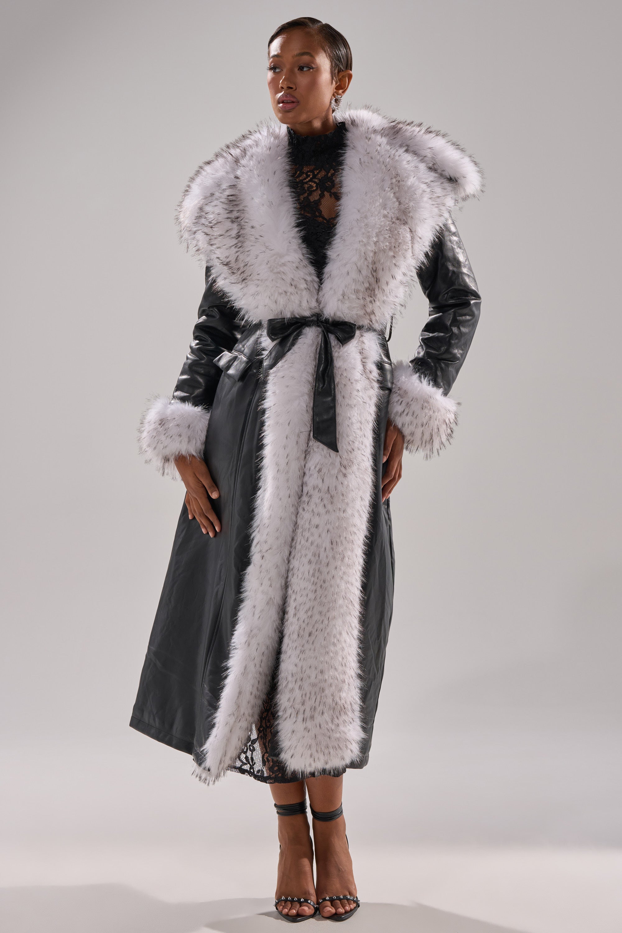 FIONA BUTTER LUXE FUR TRIM TRENCH