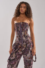 ABOVE THE MIDDLE FLORAL CORSET