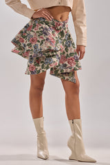 GIVE ME FLOWERS MINI SKIRT