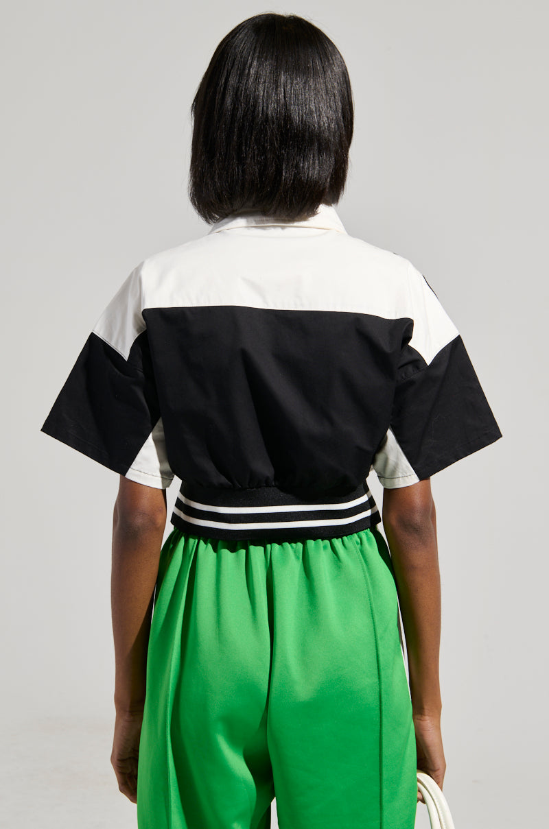 OFFICIAL DUTY CROPPED BUTTON DOWN