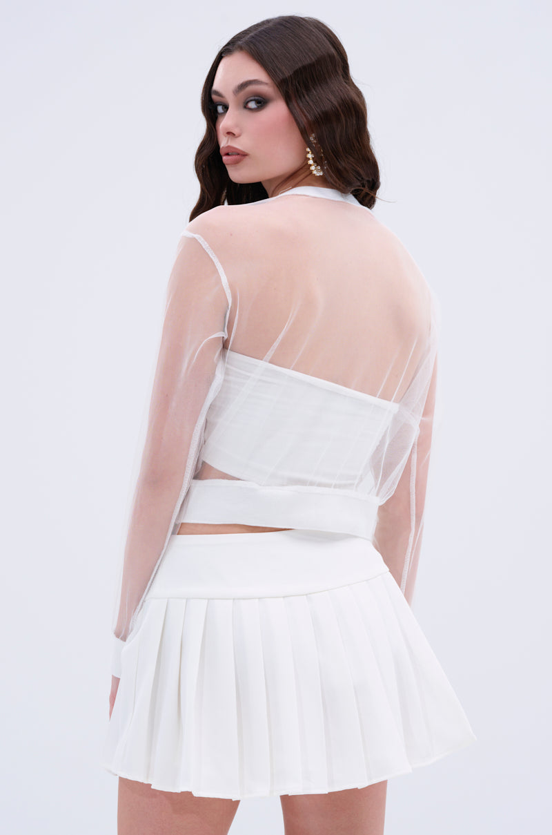 GABRIELLA EMBELLISHED MESH TOP