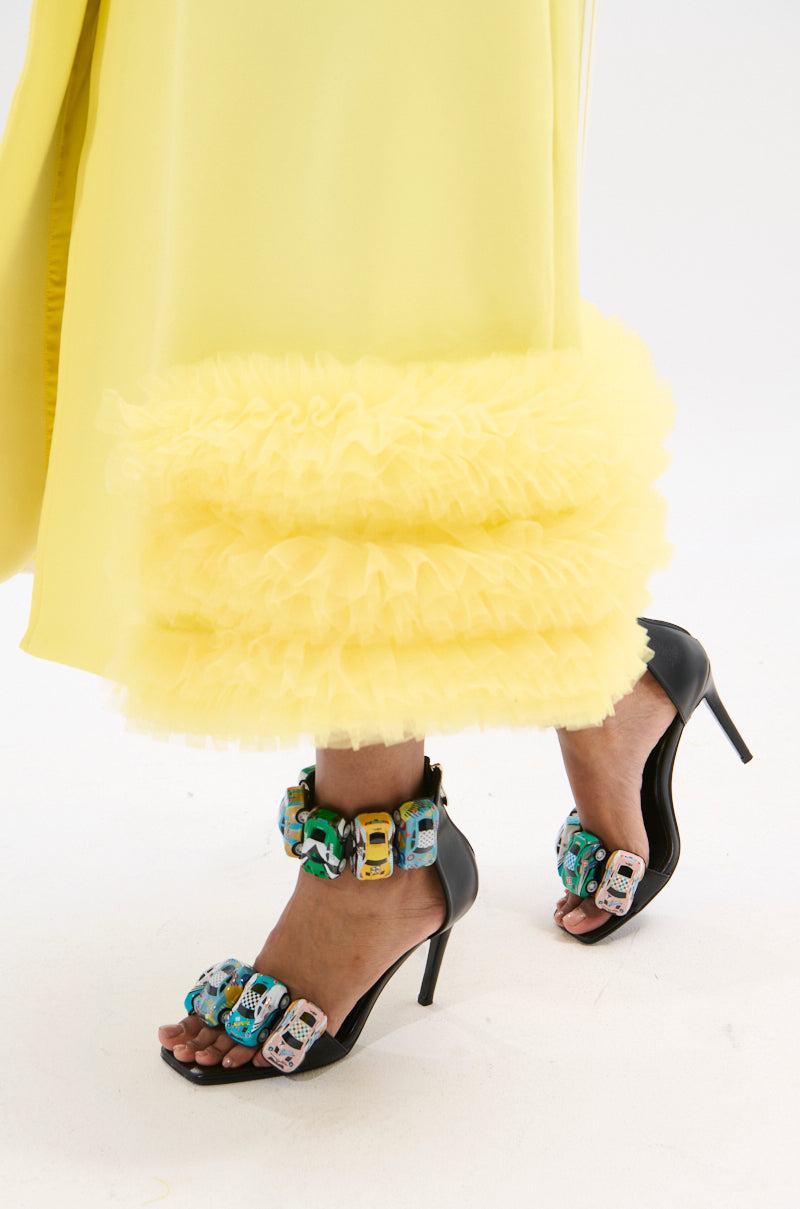 AZALEA WANG STARLITE BLACK CARS STILETTO SANDAL