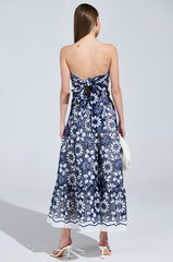 HERE TO CELEBRATE FLORAL MIDI DRESS