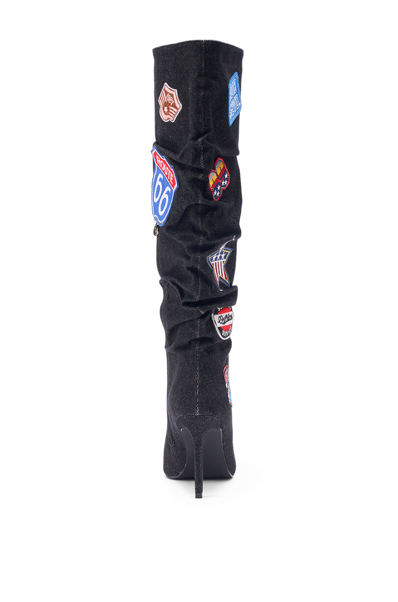 AZALEA WANG SYLRILAAA DENIM MULTI BOOT