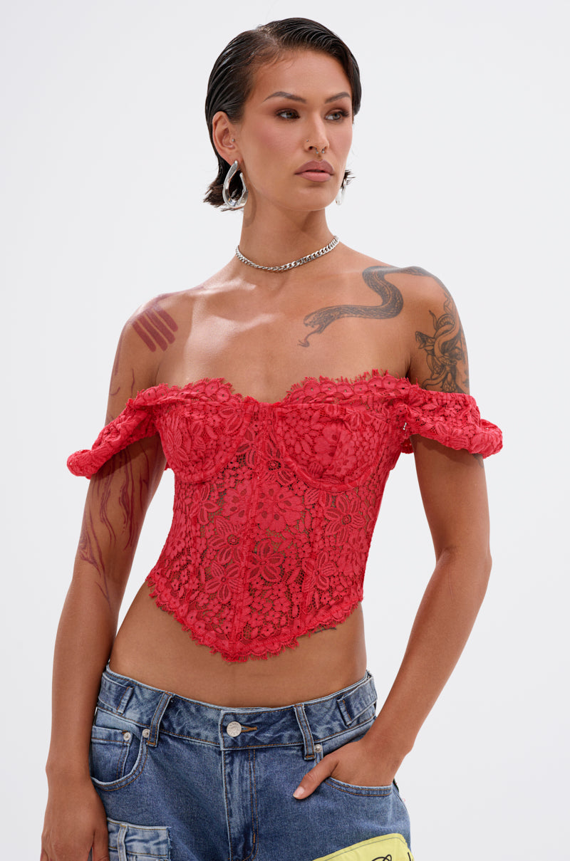 GIRL ON FIRE LACE CORSET