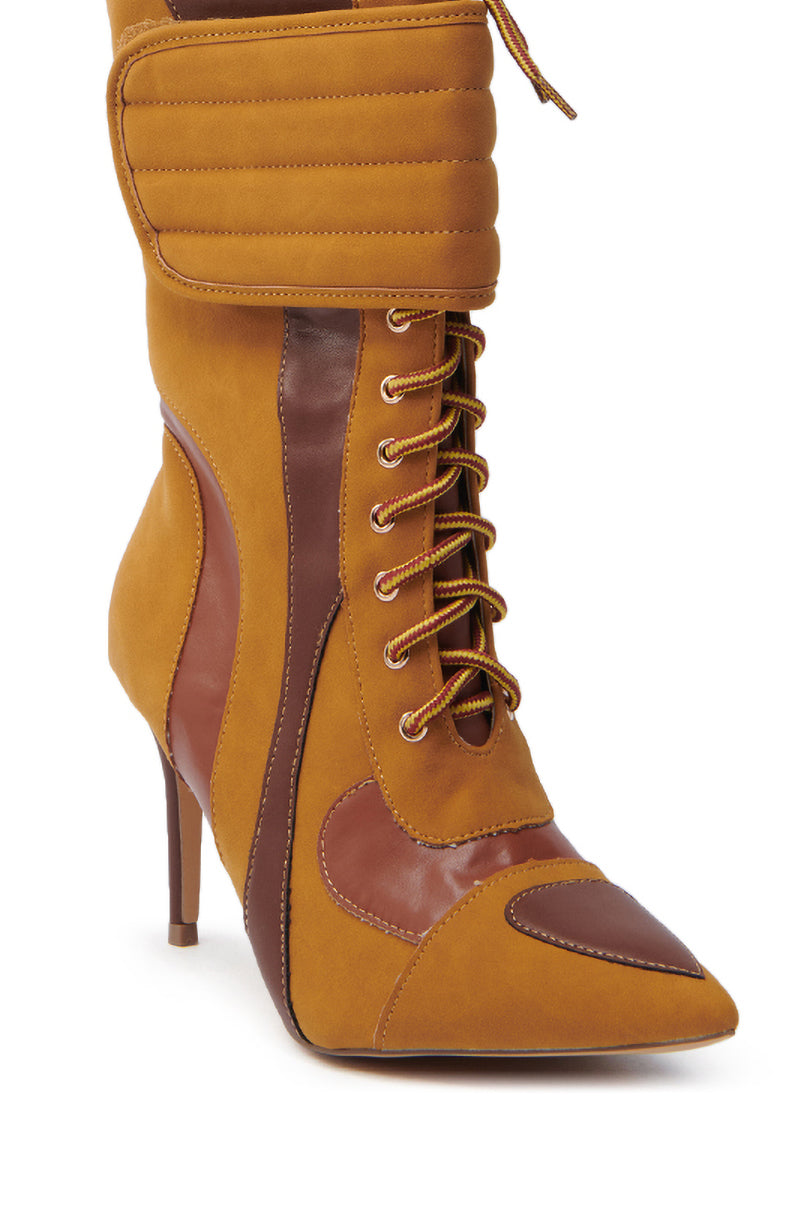 TESS CAMEL STILETTO BOOTIE
