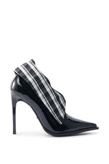 AZALEA WANG TLALLI BLACK COLLARED PUMP STILETTO