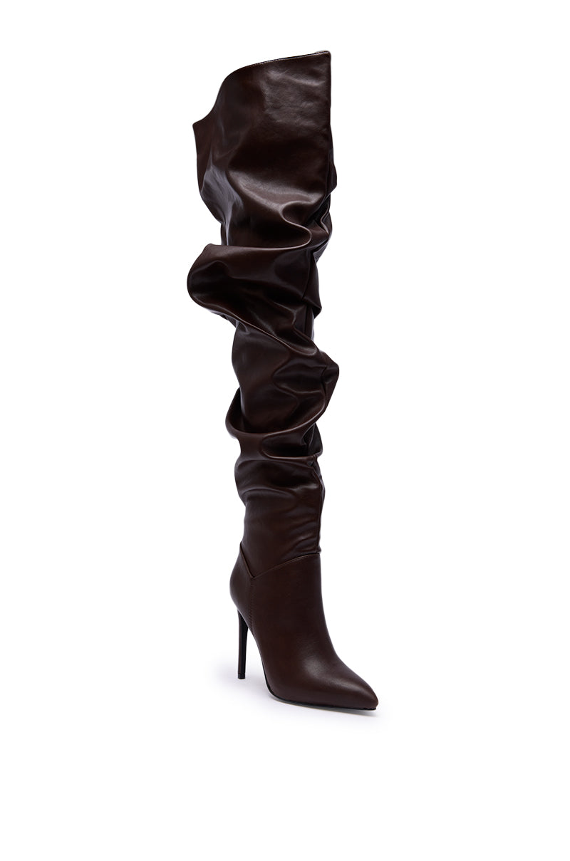 AZALEA WANG TORVIS CHOCOLATE SLOUCHY OVER THE KNEE BOOT