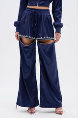 CALL BACK CUTOUT SATIN JOGGER