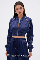 CALL BACK SATIN BOMBER