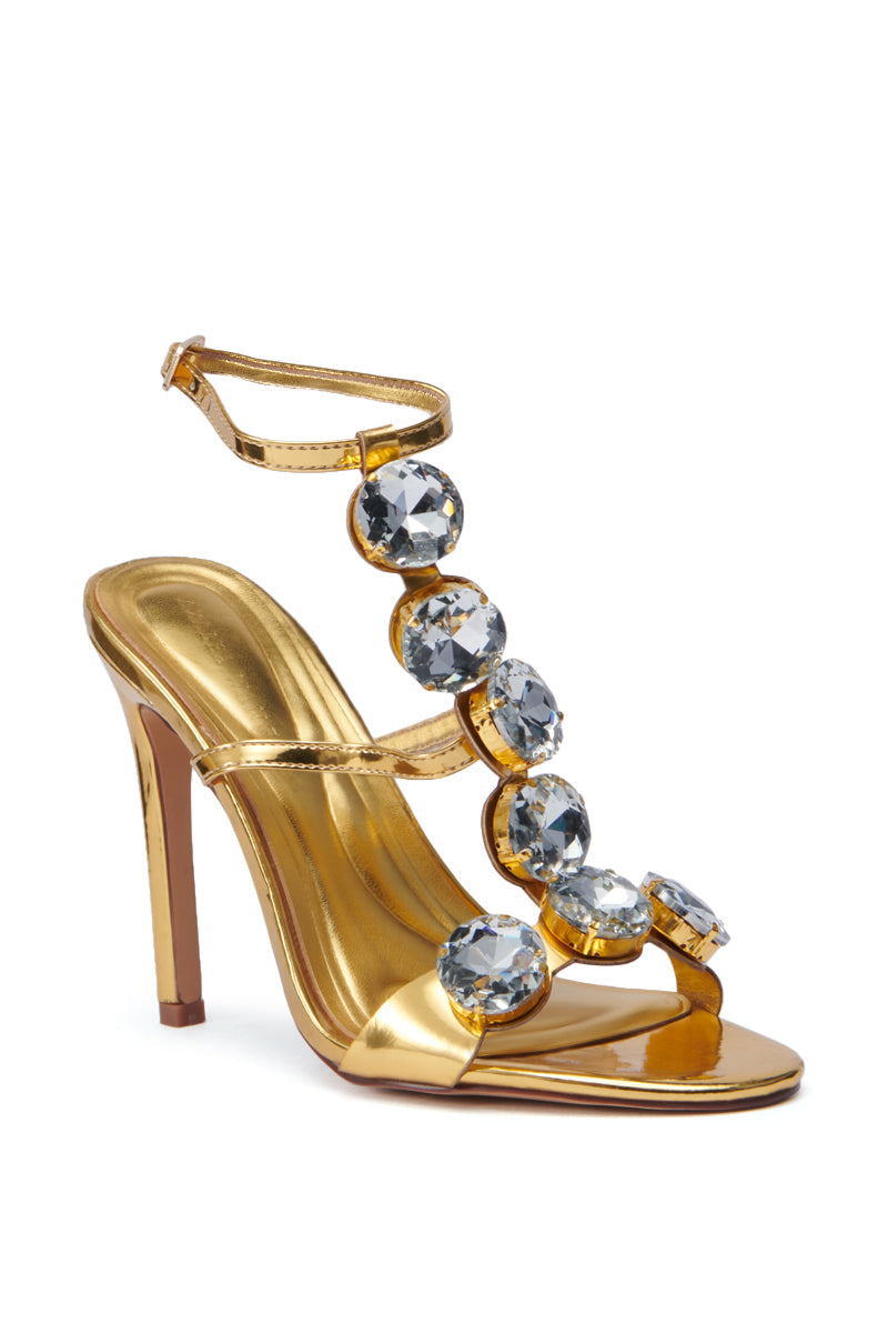 AZALEA WANG USNAVI GOLD EMBELLISHED SANDAL