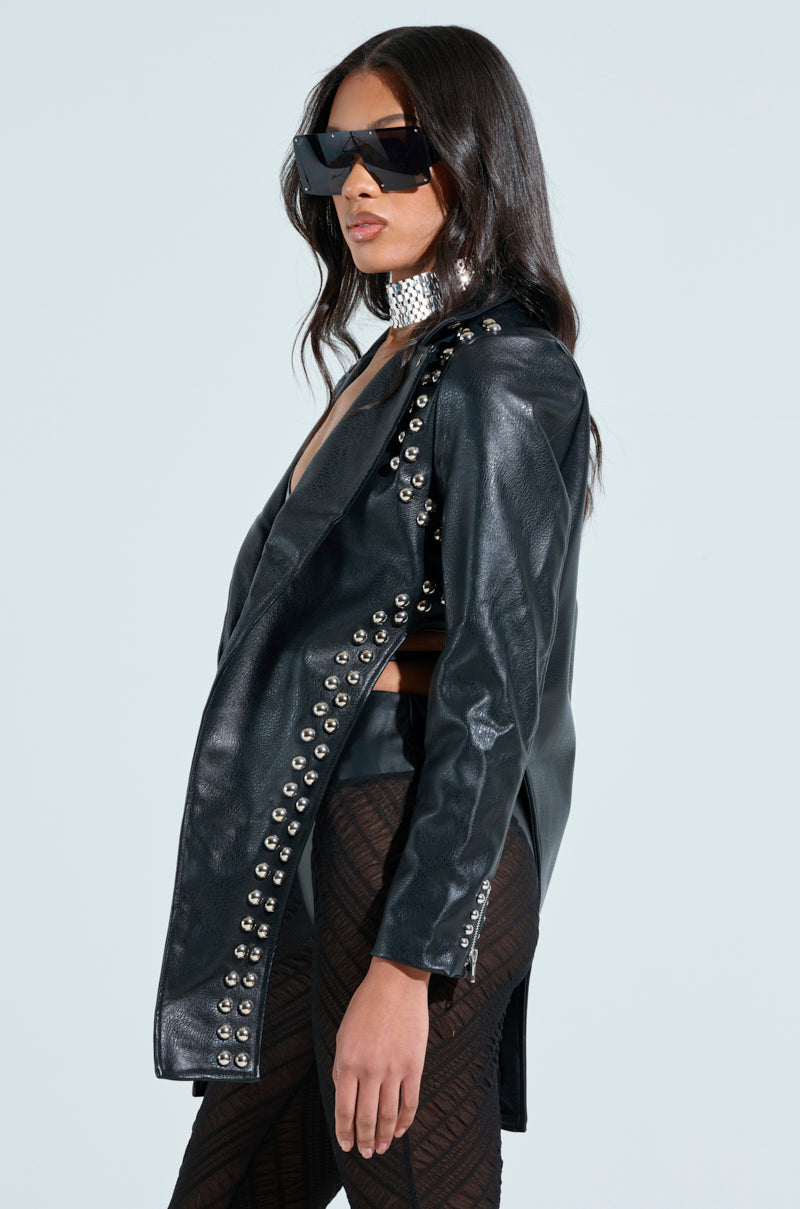 NOW YOU SEE ME STUDDED BLAZER