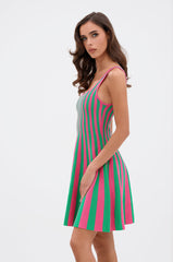 GIRLY POP STRIPE MINI DRESS
