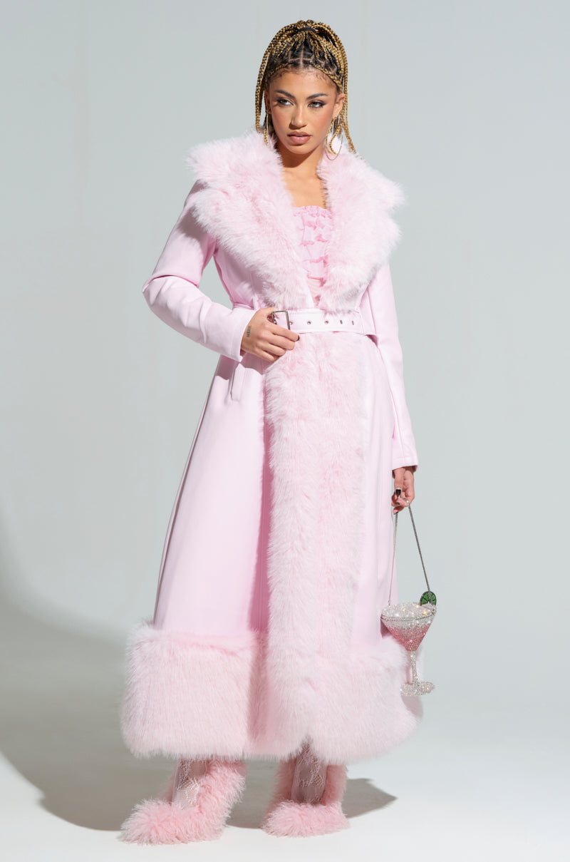 VIVIAN FUR TRIM COAT