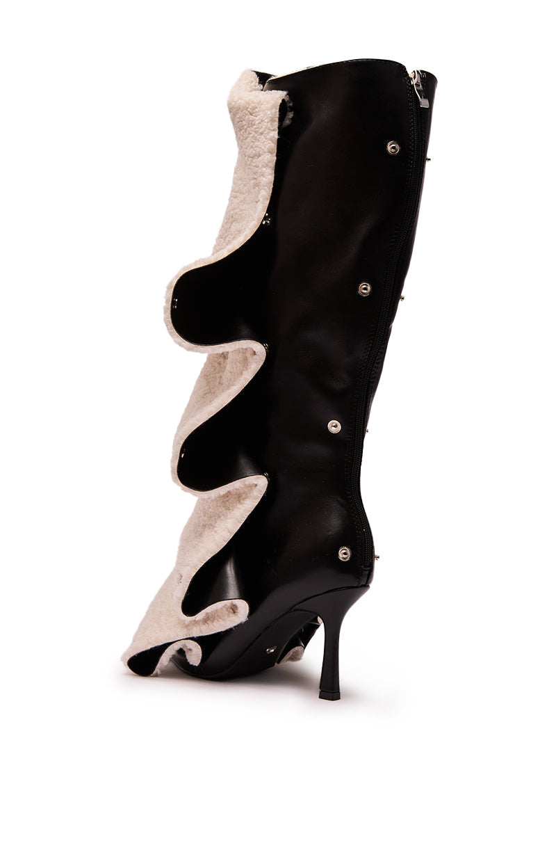 AZALEA WANG VULTURE BLACK SHERPA LINED BOOT