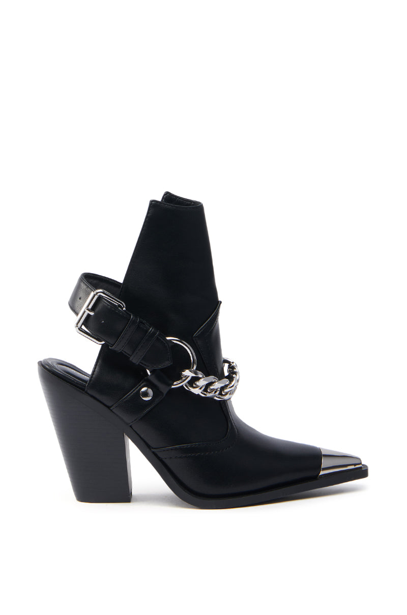 AZALEA WANG WADE BLACK WESTERN BOOTIE