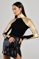 NASTASIA 2 SCALE TOP IN GOLD