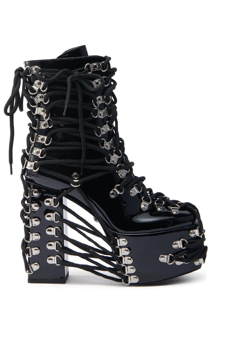 AZALEA WANG XENON BLACK CHUNKY BOOTIE