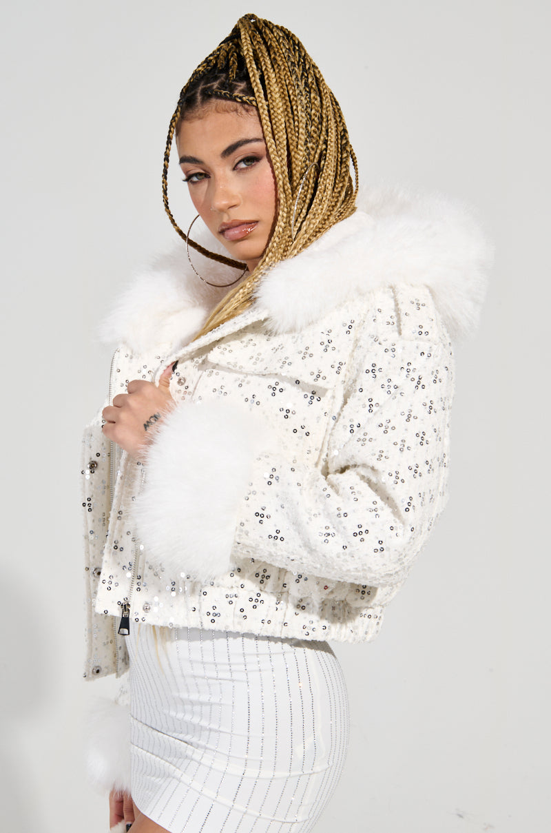 SNOWBIRD FUR TRIM PUFFER