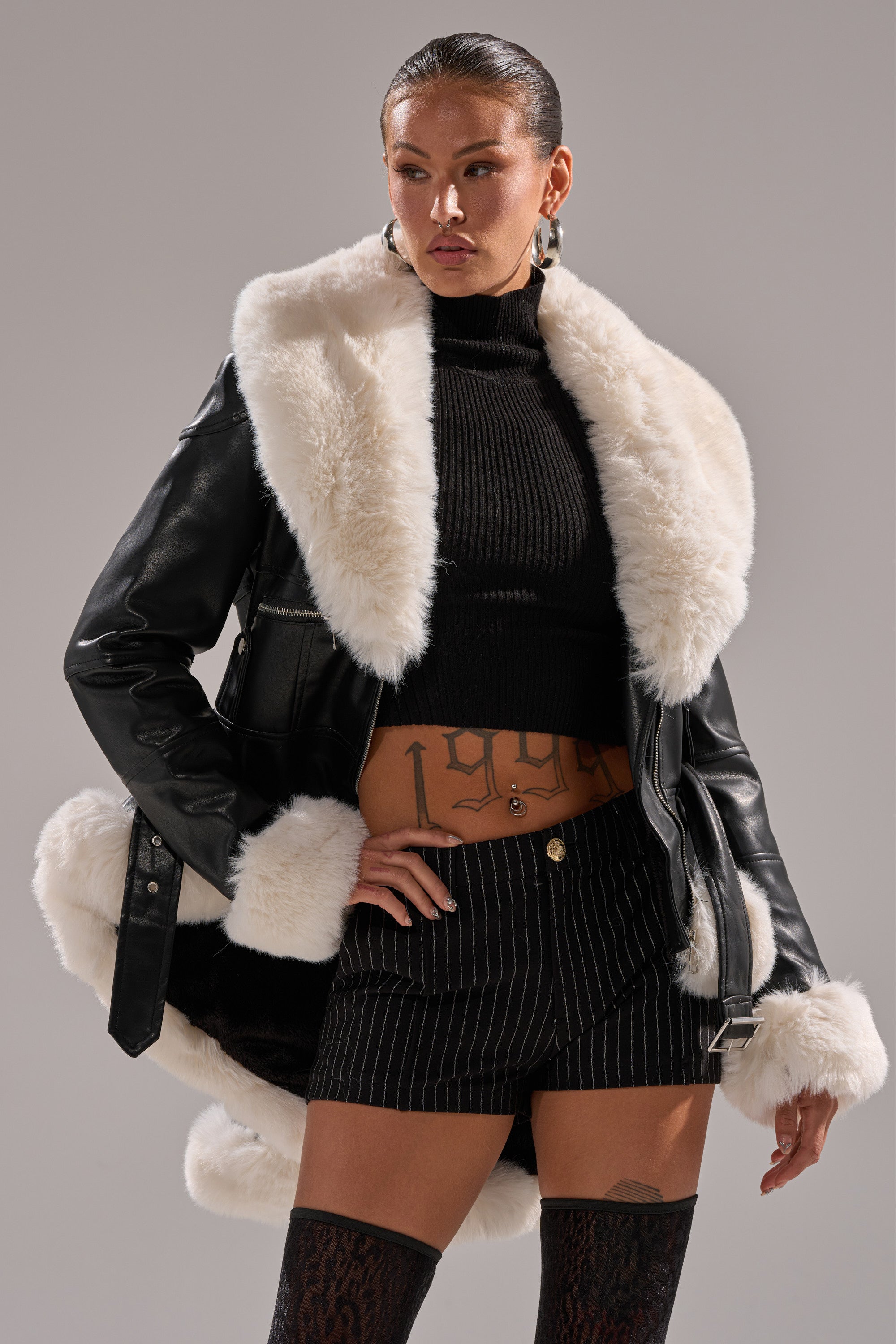 BABY IT'S COLD OUTSIDE FUR TRIM MOTO