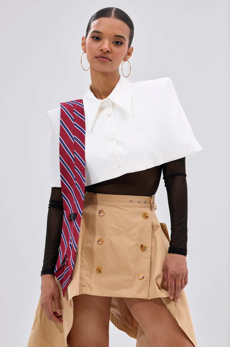 GET WITH IT BUTTON DOWN BODYSUIT