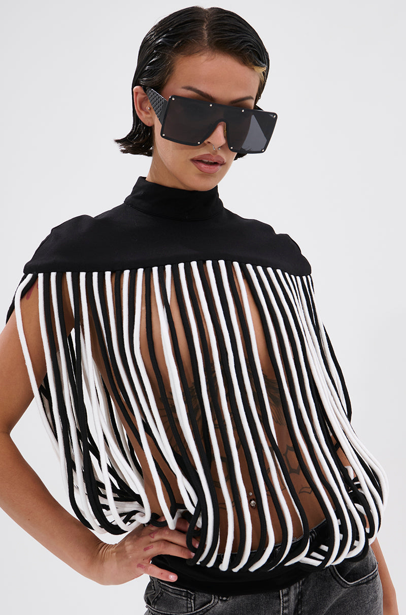 POWER TRIP FRINGE BLOUSE