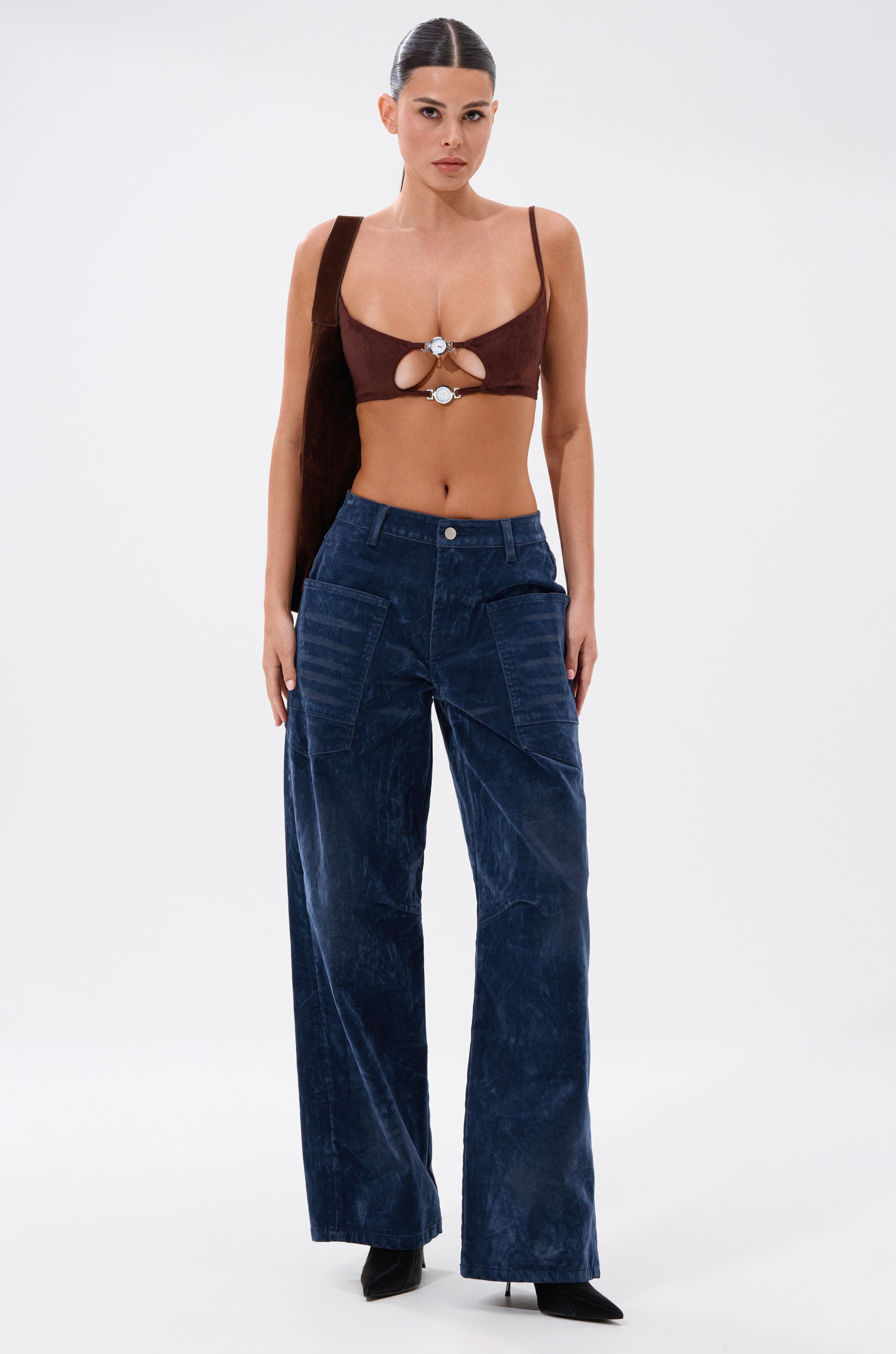 READ BETWEEN THE LINES CLOCK BRALETTE