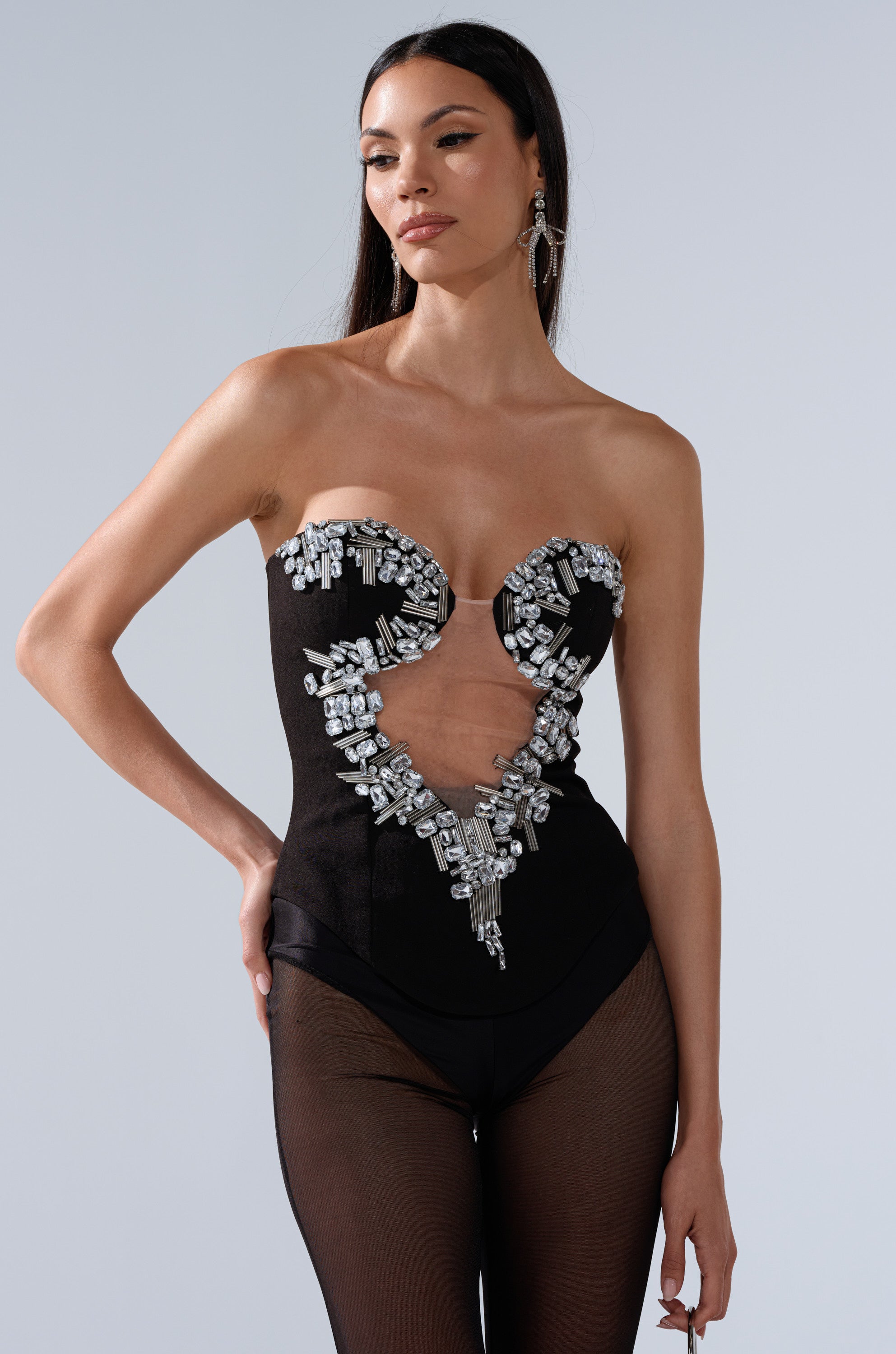 SHINE ON ME RHINESTONE CORSET