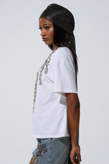 TOO DEEP RHINESTONE TEE