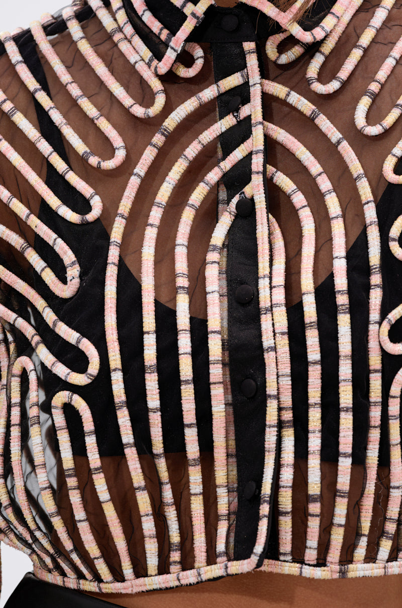 EVA LONG SLEEVE BUTTON DOWN STRIPED SHIRT