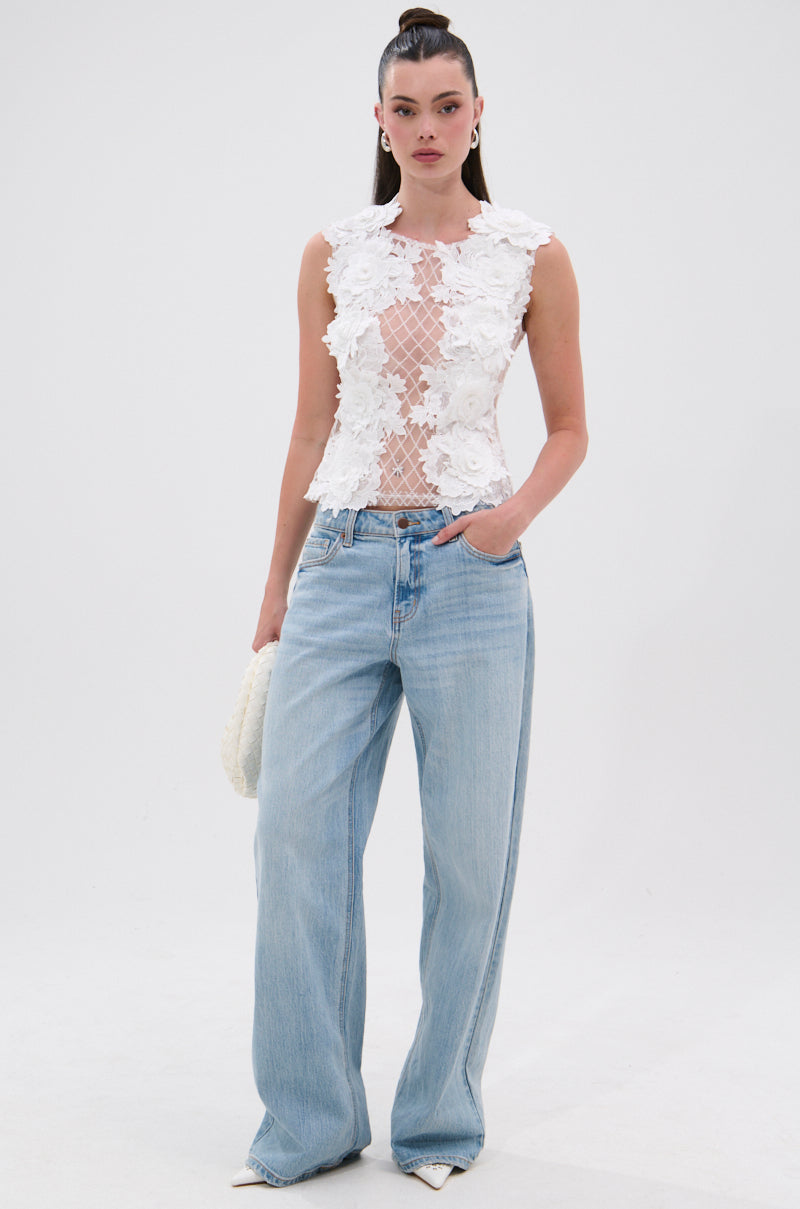 UNTAMED FLORAL LACE TOP