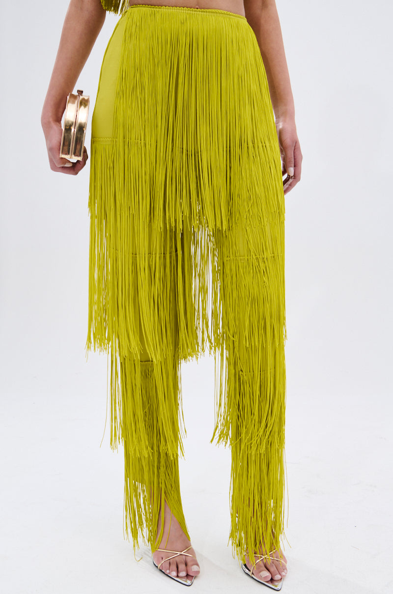 OH SO FRINGE PANTS IN GREEN