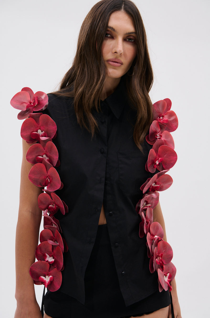 ROSE PETALS BUTTON DOWN