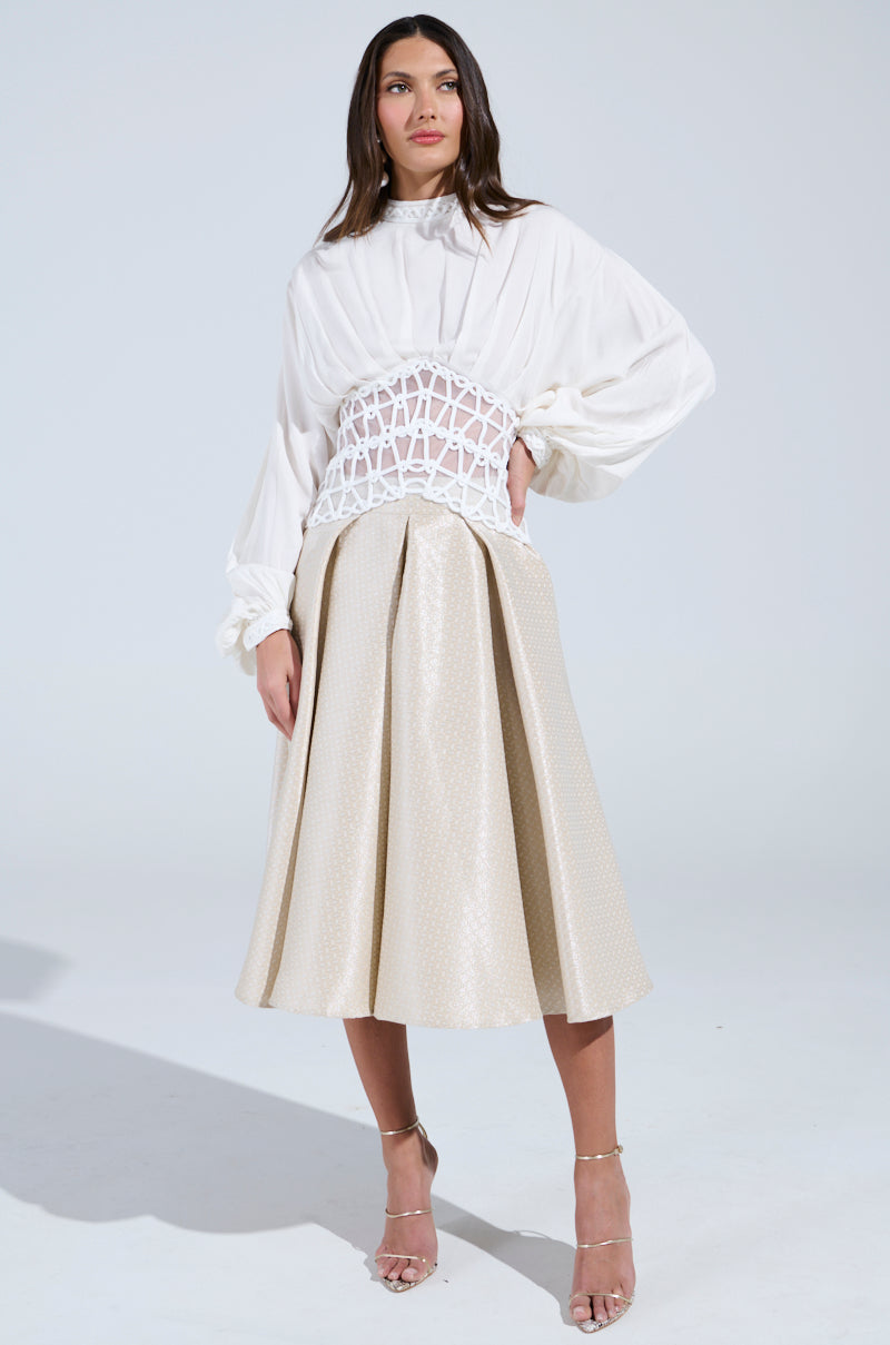 VERA WOVEN TRIM BLOUSE