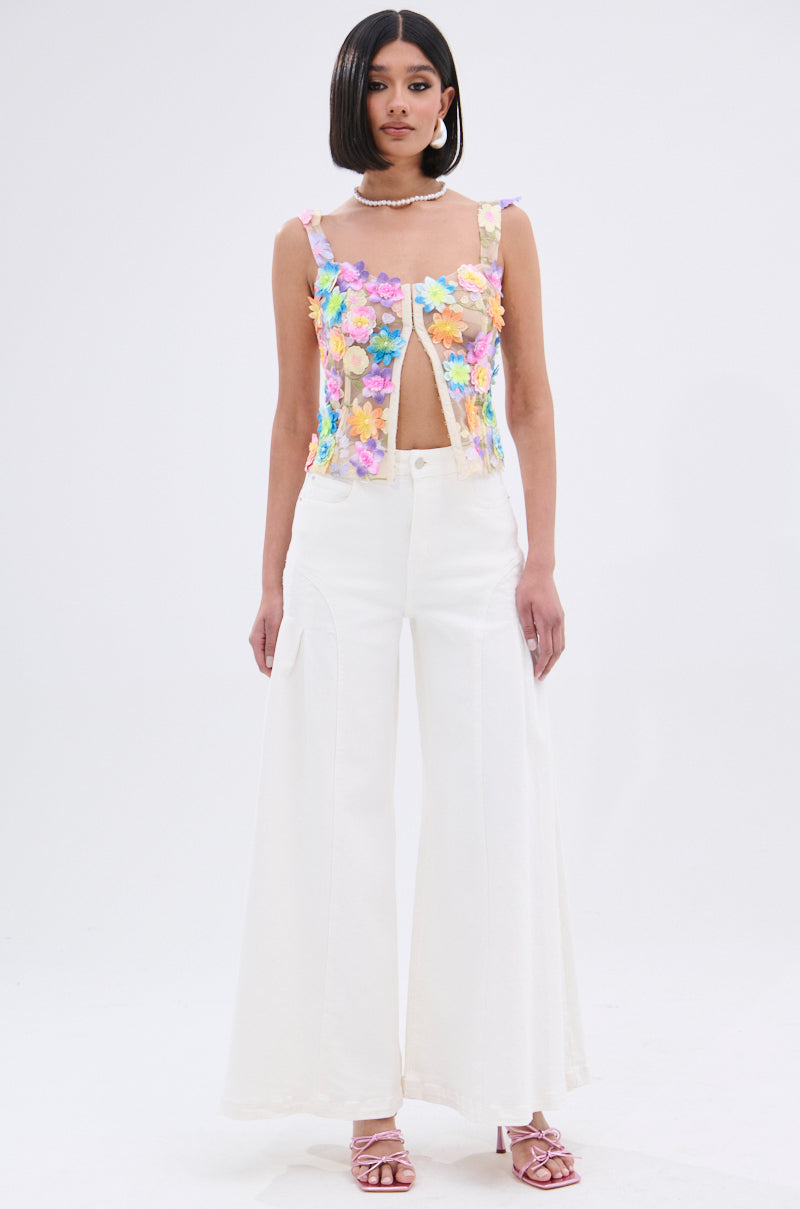 FLOWER POWER SHEER CORSET