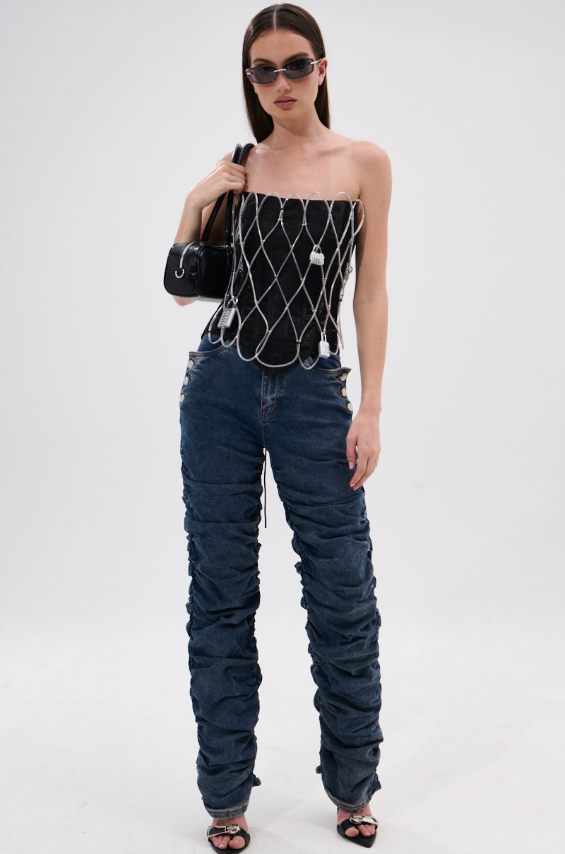 LOVE IS TWISTED CORSET WITH LOCK