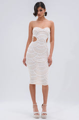 PRINCESS TREATMENT PEARL MIDI DRESS