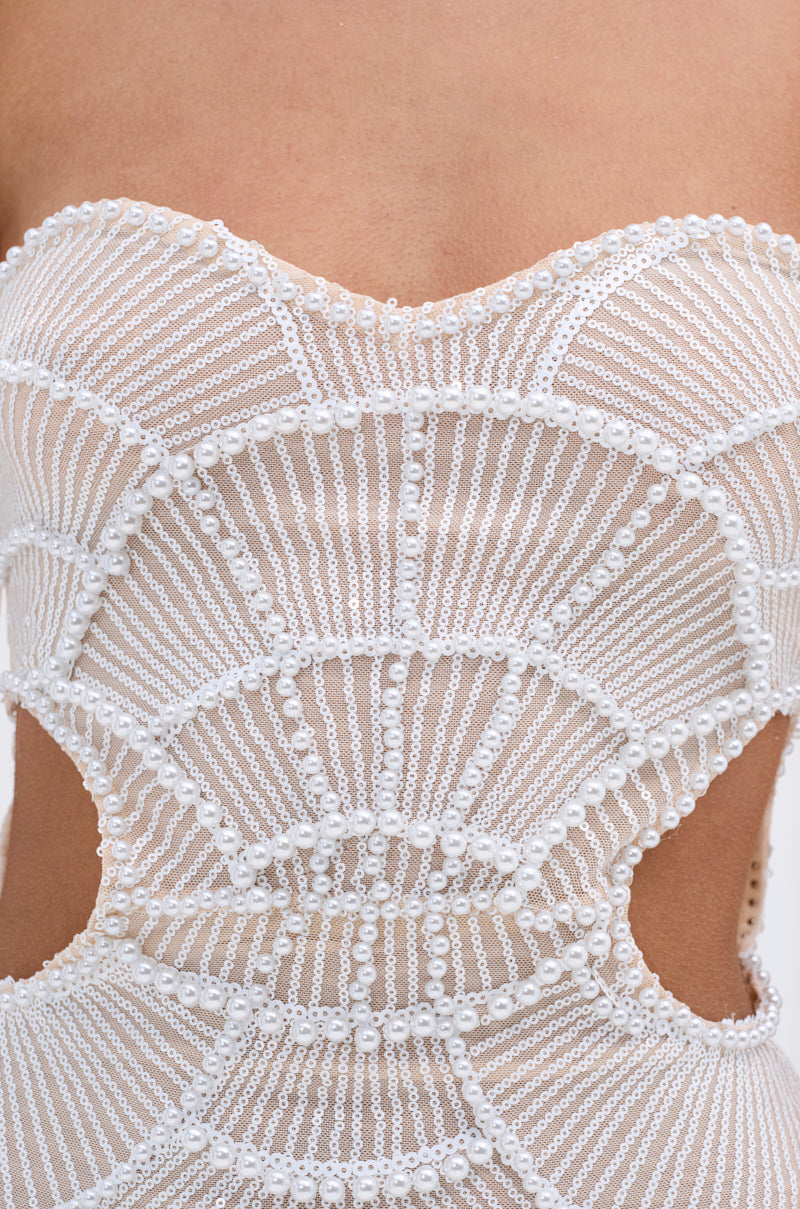 PRINCESS TREATMENT PEARL MIDI DRESS