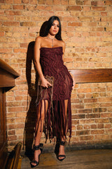 ALL OVER THE PLACE BRAIDED MINI DRESS