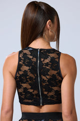 OMG LACE TANK WITH EMBELLISHMENTS