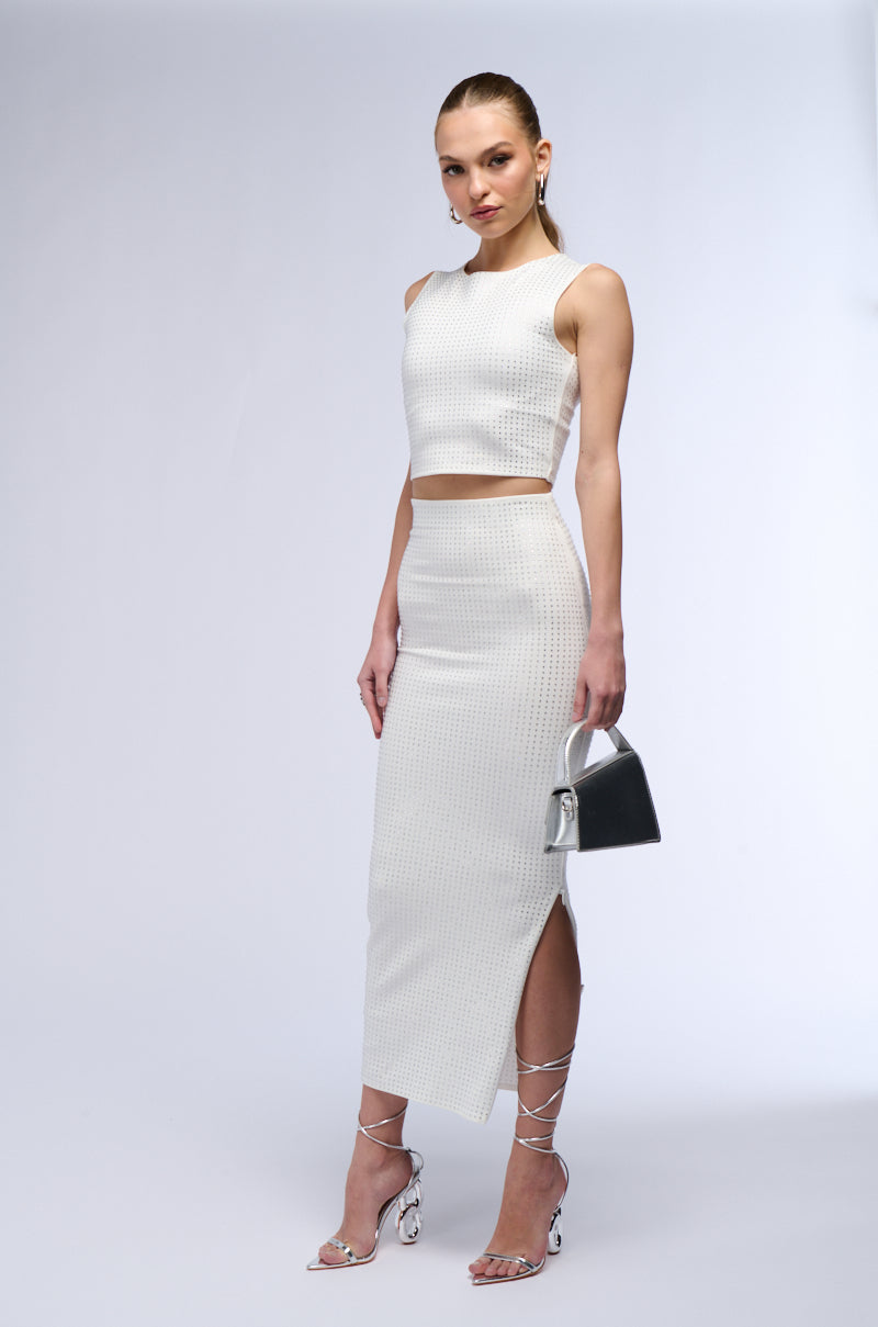 A GOOD NIGHT RHINESTONE TANK